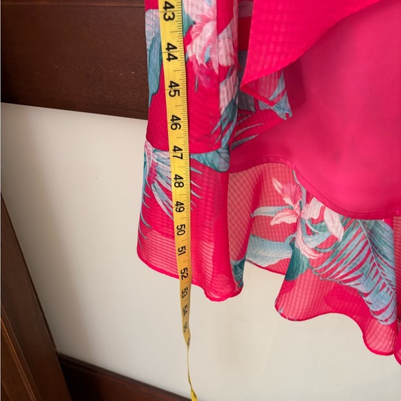 Women’s ~Tommy Bahama ~Hot Pink Tropical Maxi Dress with Teal Accents! 💕 - Picture 14 of 14